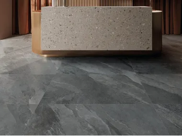 UBIK ANTHRACITE - Indoor/outdoor porcelain stoneware flooring with stone effect by CERAMICHE KEOPE - view 2